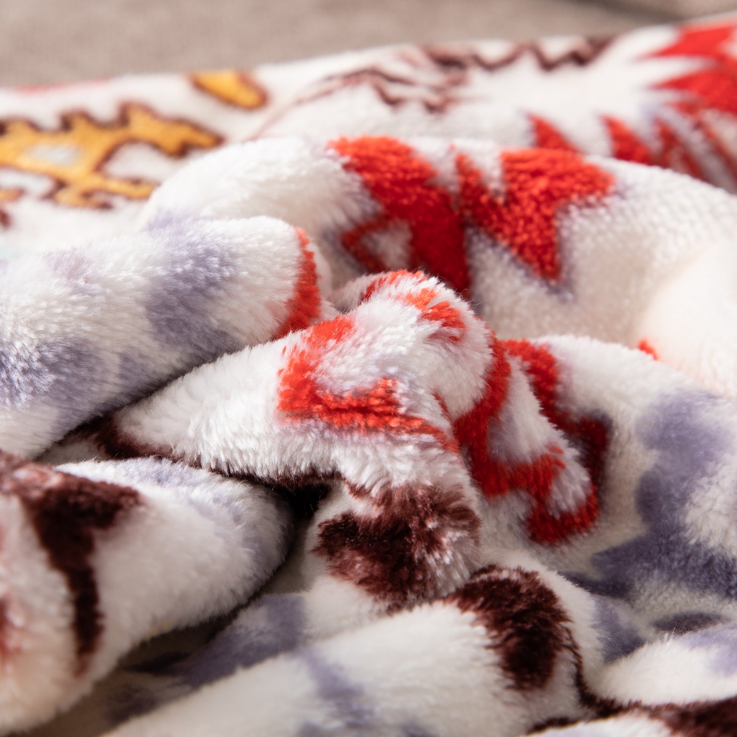 Southwestern Havana Geometric Soft Plush Fleece Flannel Throw Blanket (XY1012)
