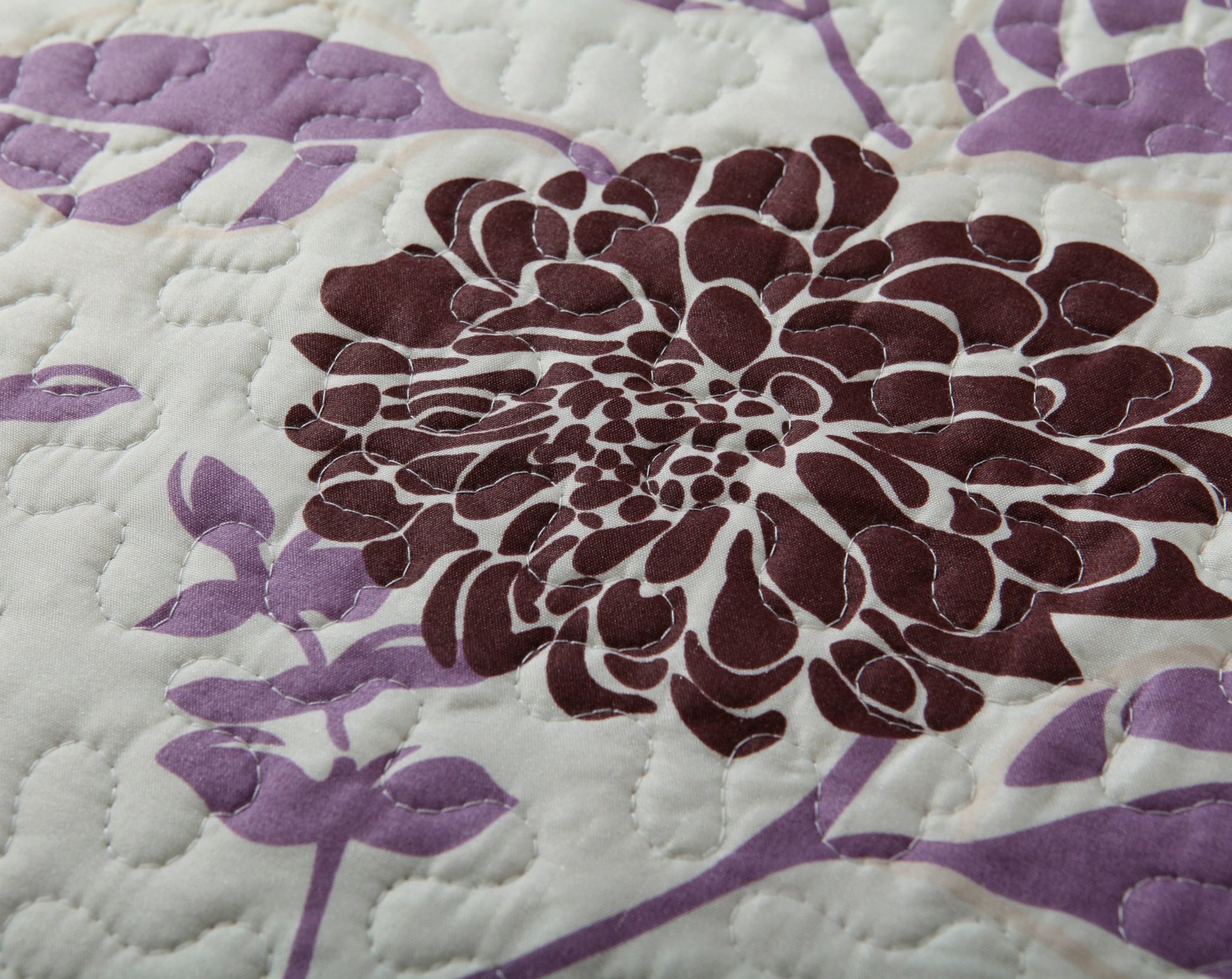 Bohemian Floral Chrysanthemum Vines Hot Pink & Brown Reversible Patchwork Quilted Coverlet Bedspread Set (KBJ1629) - Stores Basement - Discount Bedding